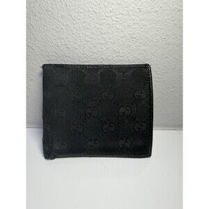 Gucci Black Monogram Bifold Wallet (project/poor Condition Outside)